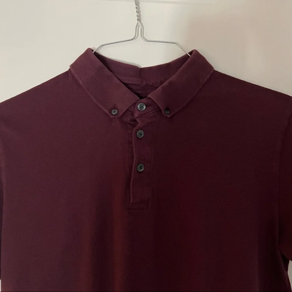 Denim & Flower mens short sleeve polo shirt | size large